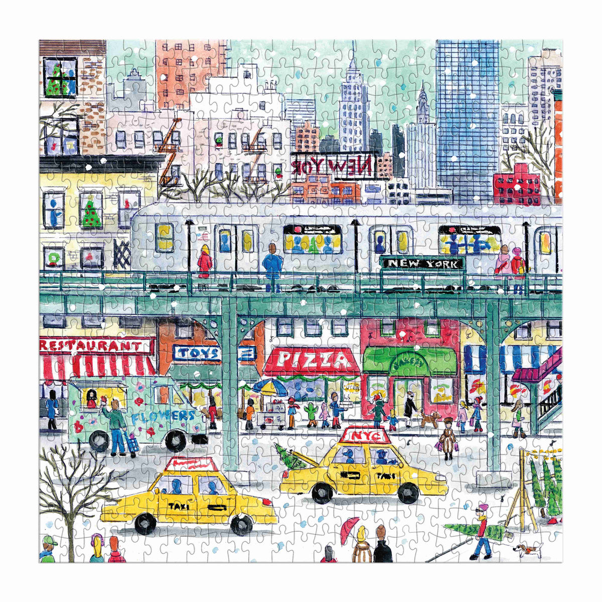 Galison Storrings New York City Subway Puzzle - 500pc Multi-Coloured