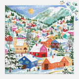 Galison Swiss Alpine Village Foil Puzzle - 500pc Multi-Coloured