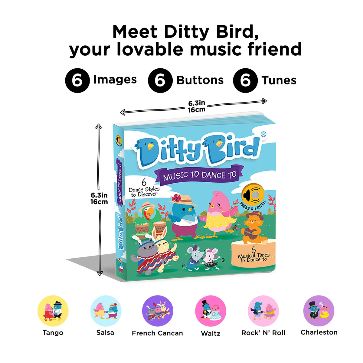 Ditty Bird Music To Dance To Multi-Coloured