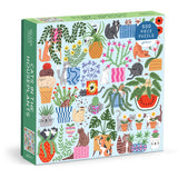Galison Cats in the Houseplants Puzzle - 500pc Multi-Coloured