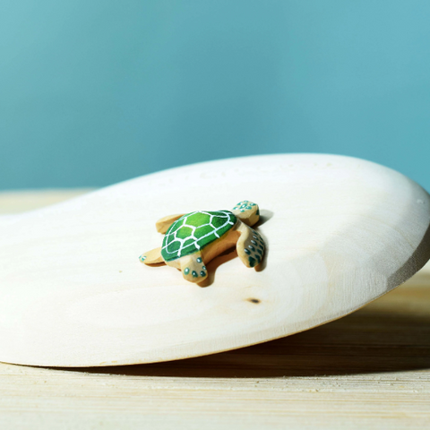 Bumbu Wooden Animal Ocean | Baby Turtle Green