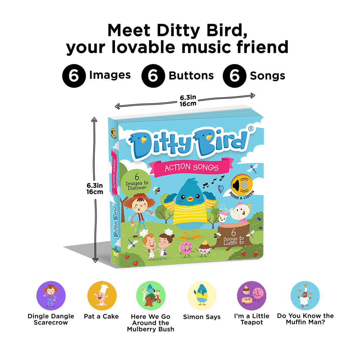 Ditty Bird Action Songs Multi-Coloured