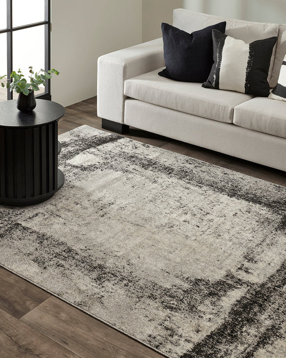 Quinn Ivory/Black Floor Rug