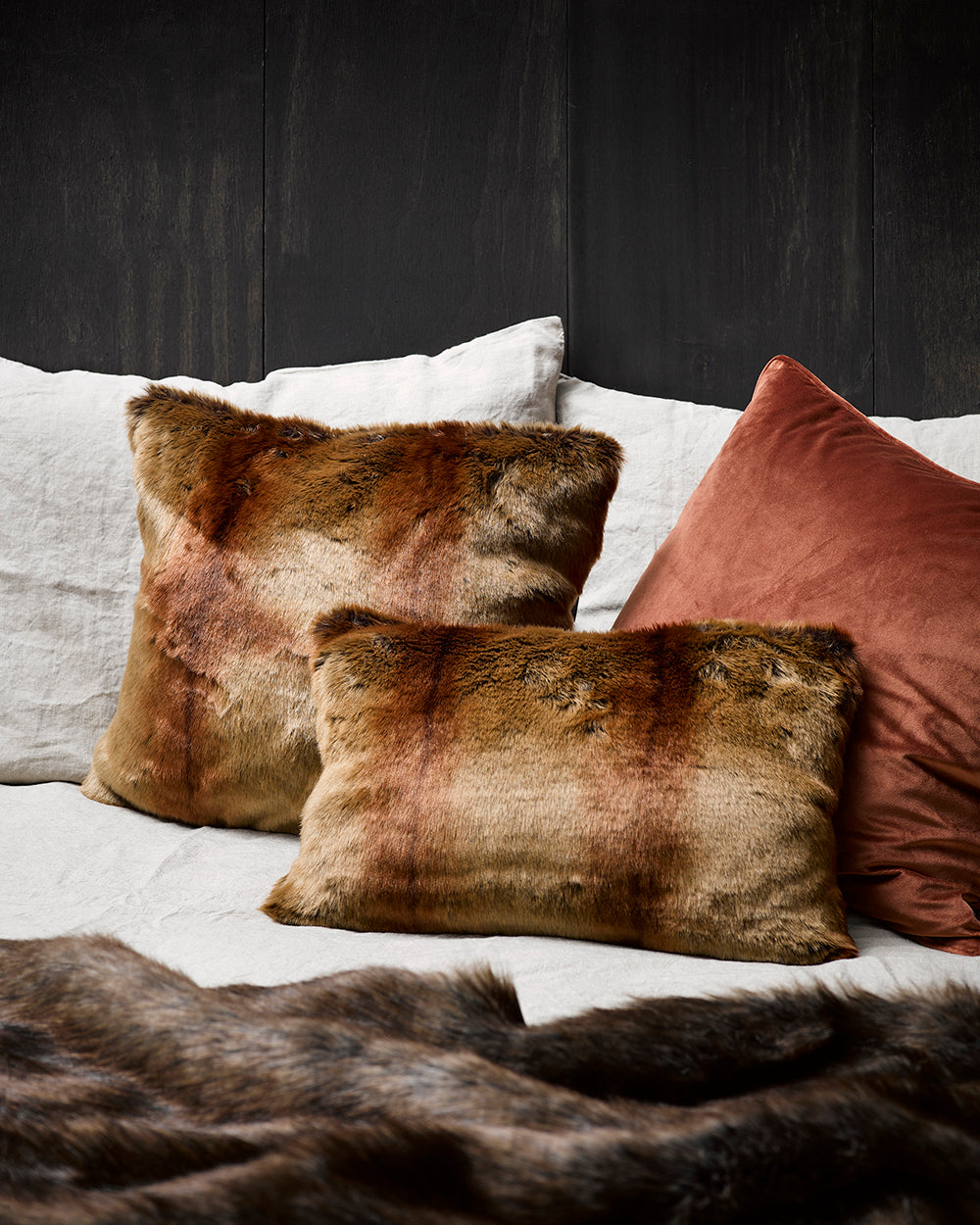 Red Lemur Square Cushion