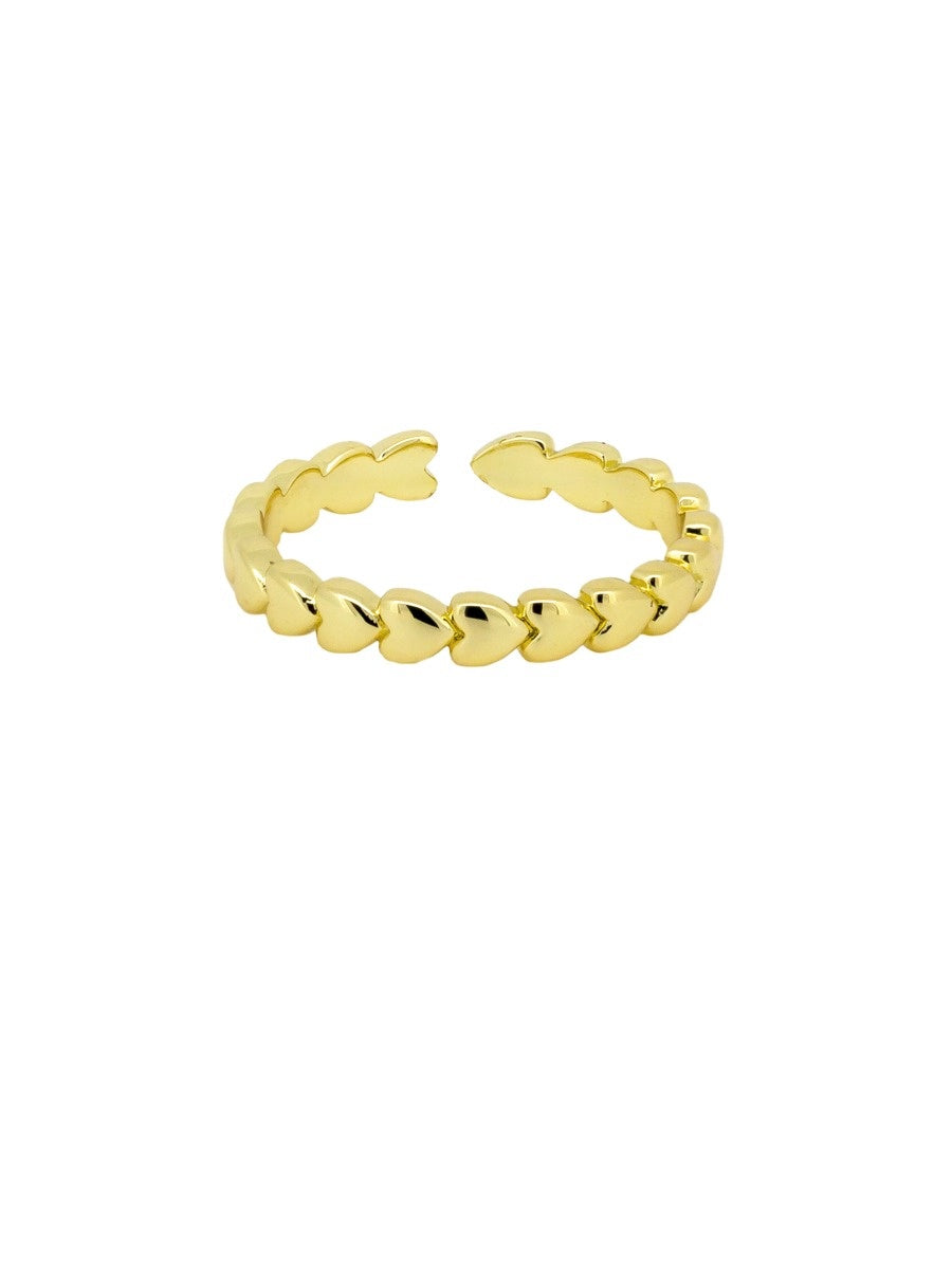 Gold Heart Band Ring