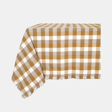 Double Check Tablecloth - Yellow Sunset