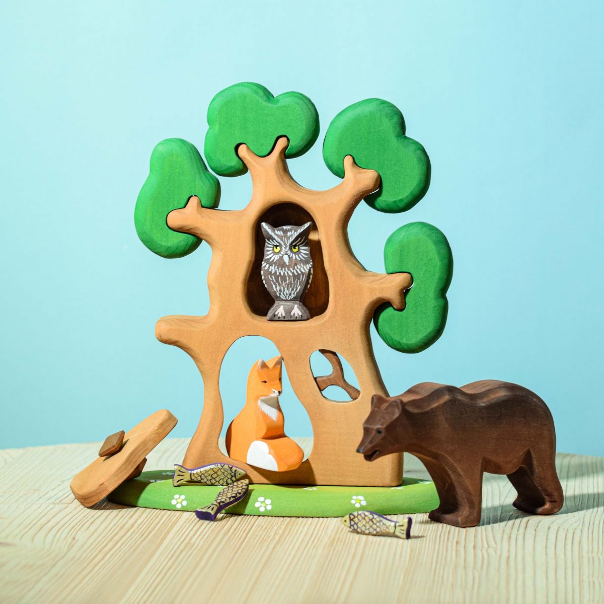 Bumbu Wooden Animal Woodland | The Bear and The Fox SET