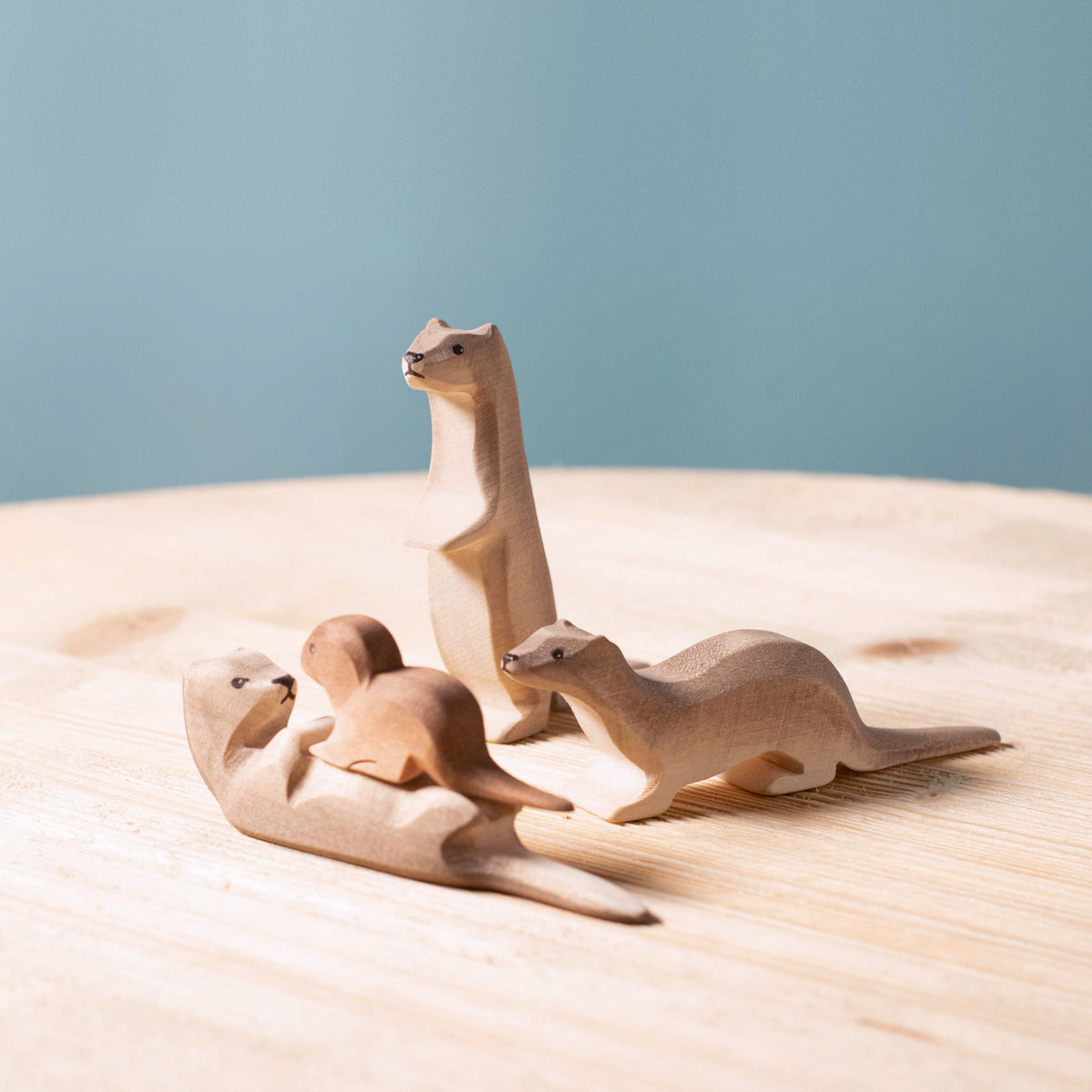 Bumbu Wooden Animal | Otter Family SET