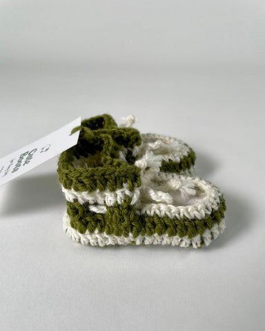 Classic Sheepskin Babies Booties - Olive