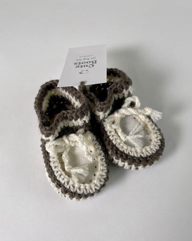 Classic Sheepskin Babies Booties - Pepper