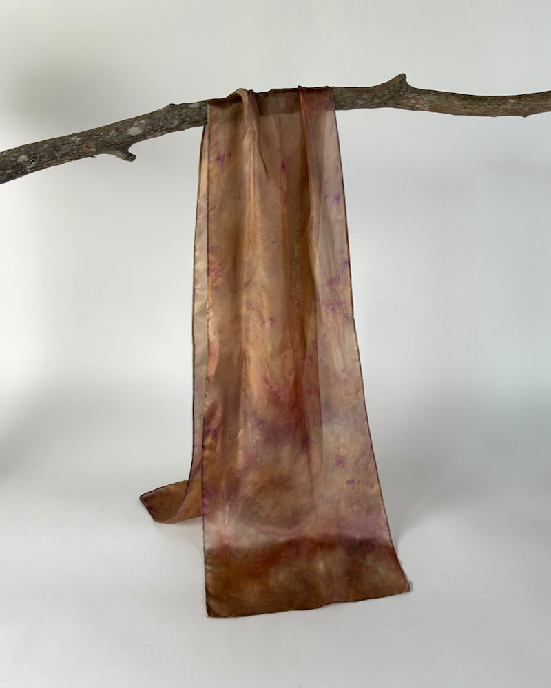 Earths Wisdom - Silk Scarf - Antique Rose