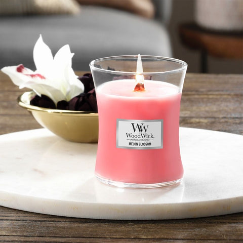 Small WoodWick Scented Soy Candle - Melon Blossom