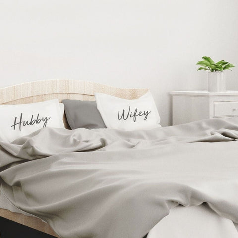 Hubby & Wifey Pillowcase Set