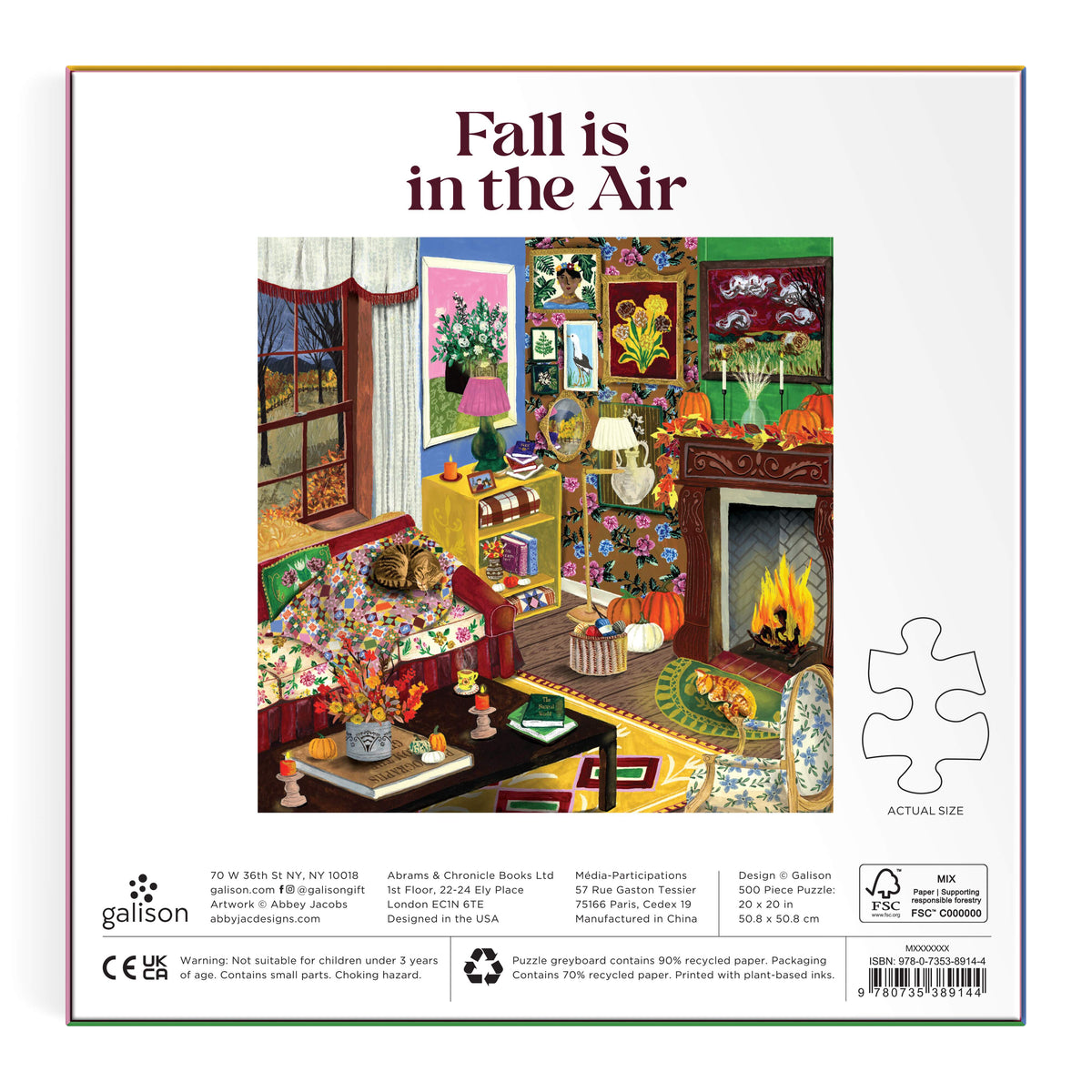 Galison Fall Is in the Air Puzzle - 500pc Multi-Coloured