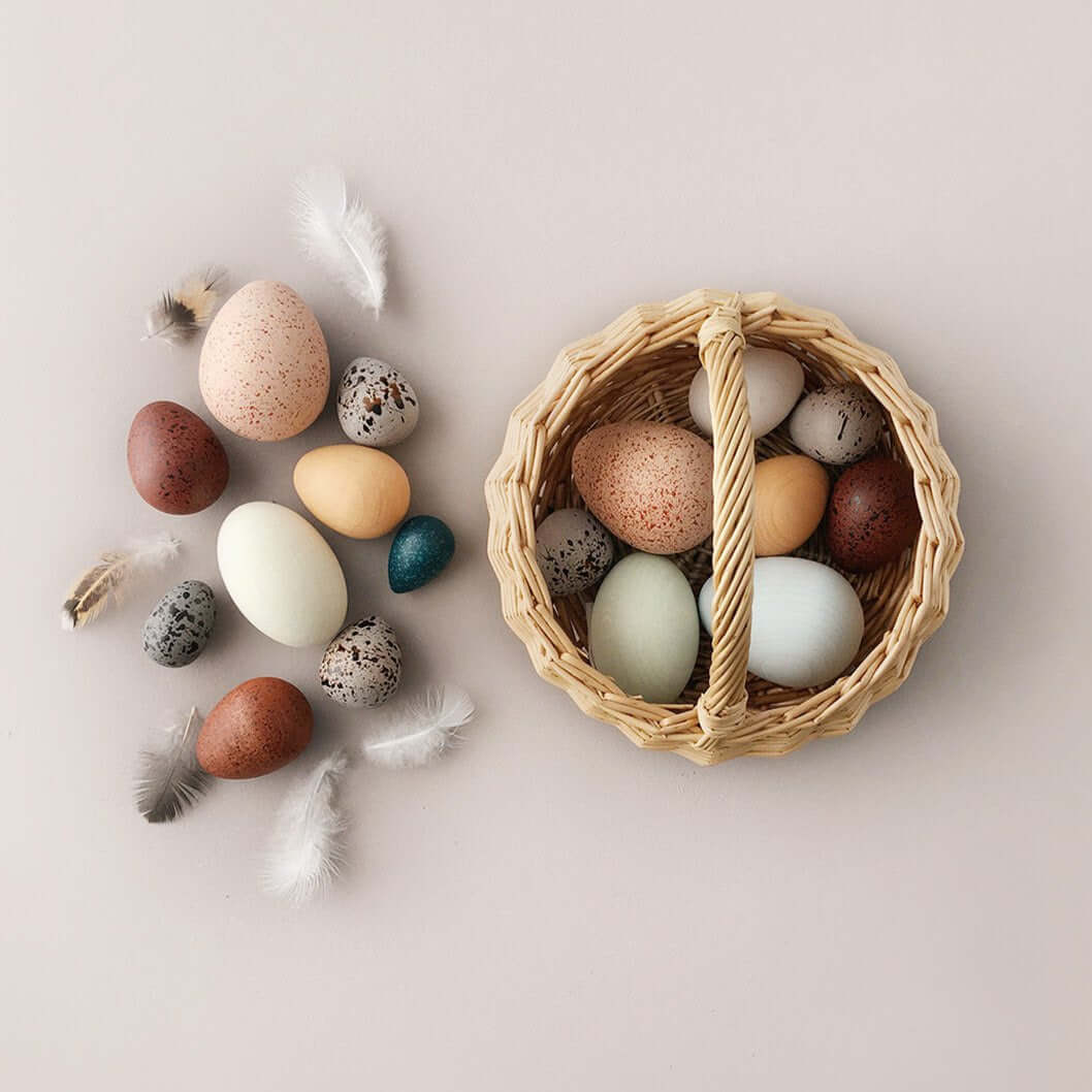 A Dozen Bird Eggs Basket