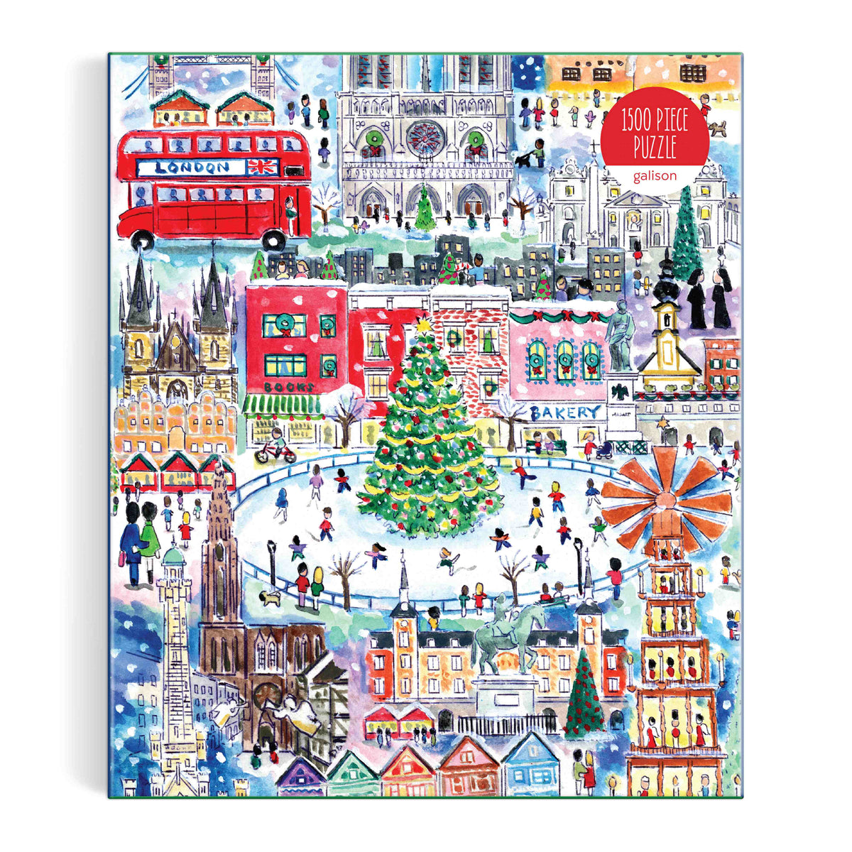 Galison Storrings Christmas World Foil Puzzle - 1500pc Multi-Coloured