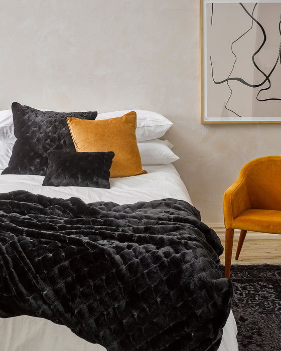 Valentina Black Oblong Cushion