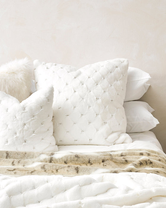 Valentina White Euro Cushion