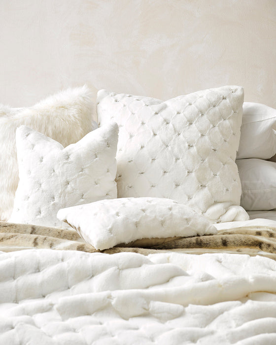 Valentina White Square Cushion