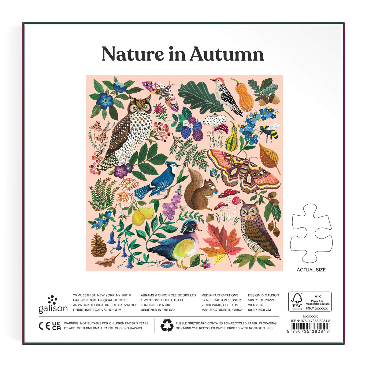 Galison Nature in Autumn Puzzle - 500pc Multi-Coloured