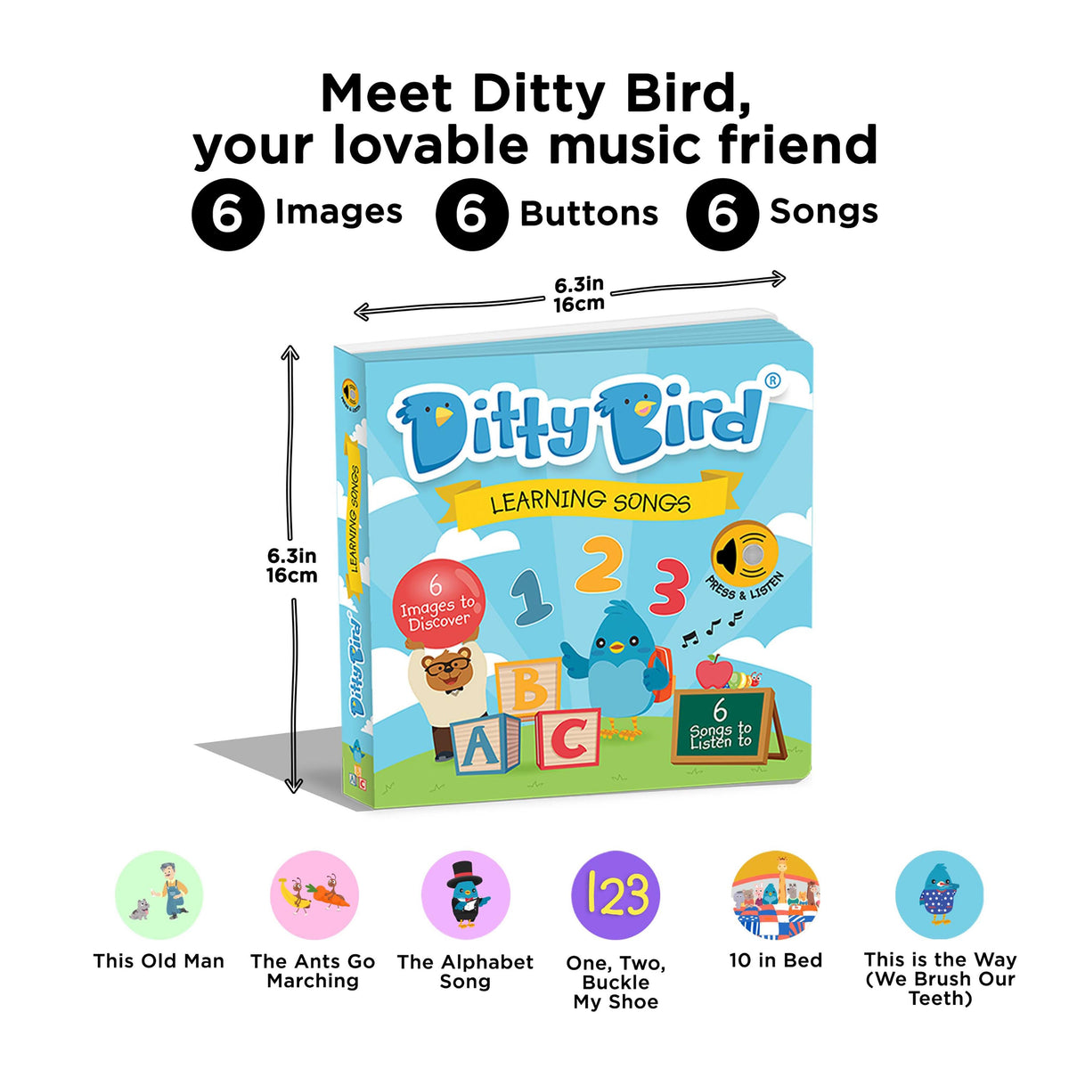 Ditty Bird Learning Songs Multi-Coloured