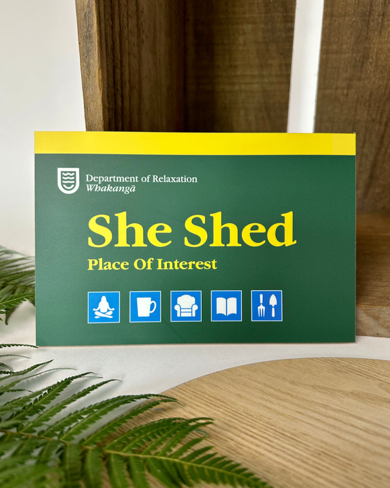 Wooden Sign - The Department of Relaxation - She Shed by Glenn Jones