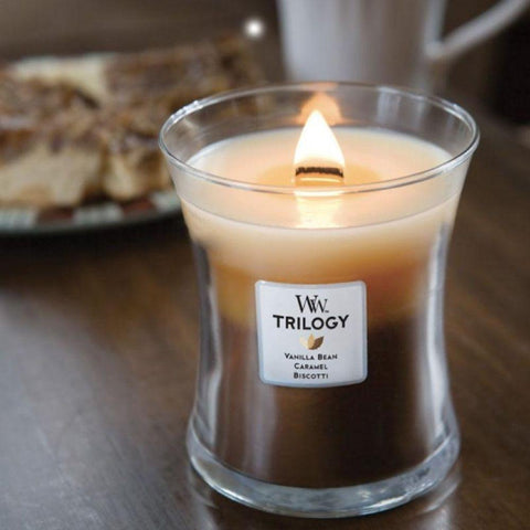 Medium Trilogy WoodWick Scented Soy Candle - Cafe Sweets