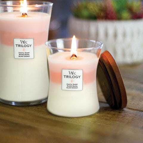 Medium Trilogy WoodWick Scented Soy Candle - Island Getaway