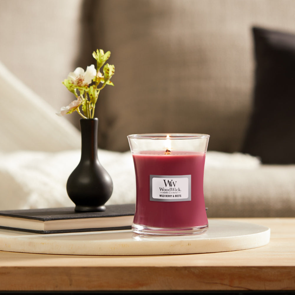 Small WoodWick Scented Soy Candle - Berry & Beets