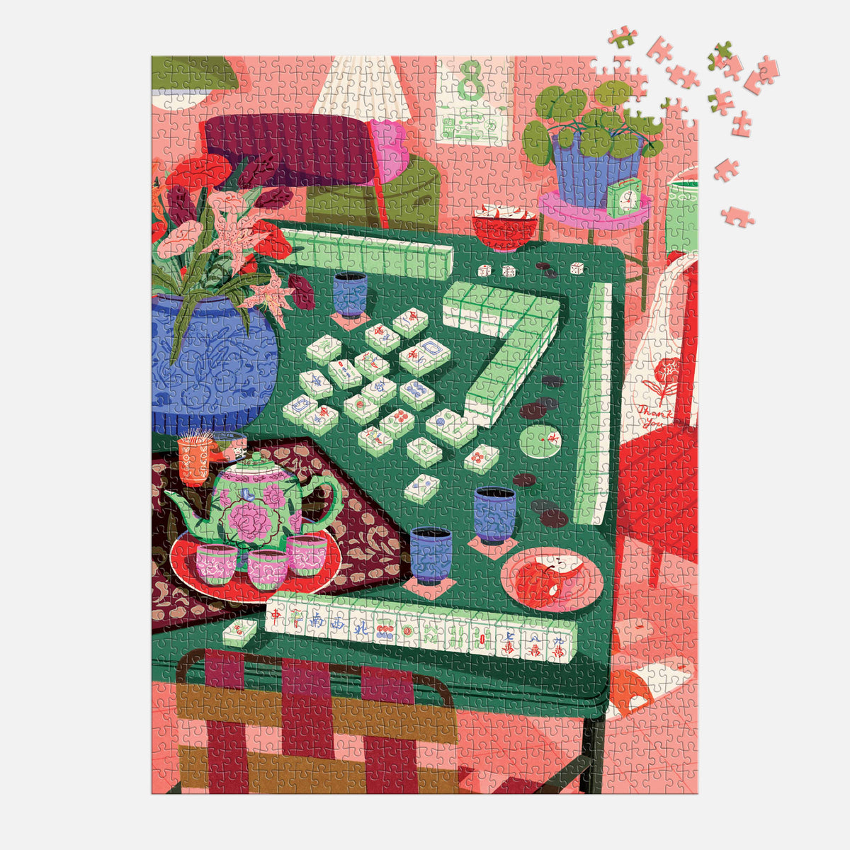 Galison Mahjong Social Puzzle - 1000pc Multi-Coloured