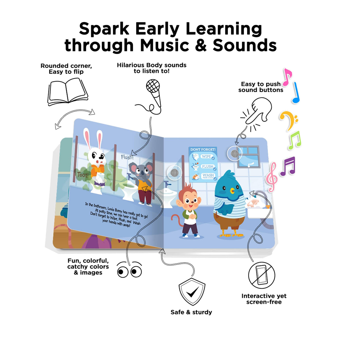 Ditty Bird Funny Body Sounds Multi-Coloured