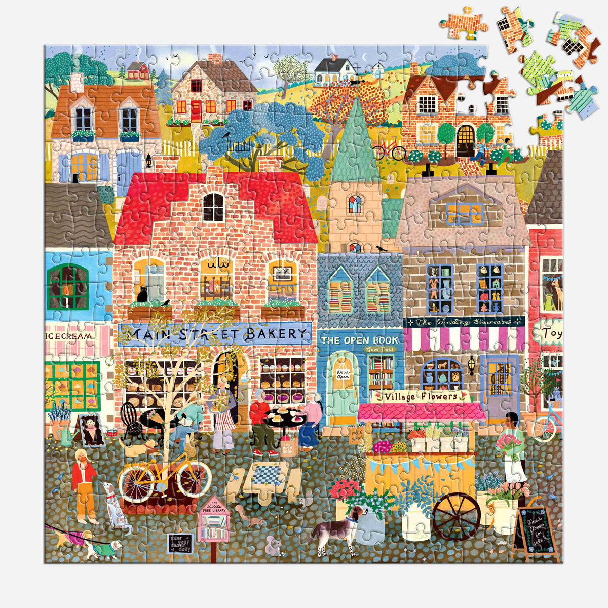 Galison Main Street Morning Puzzle - 300pc Multi-Coloured