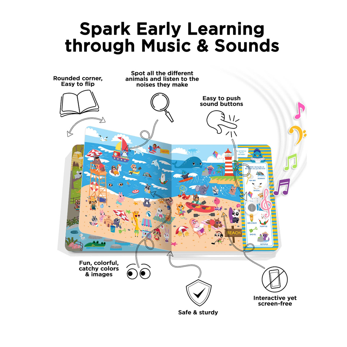Ditty Bird Where's Ditty Bird? USB-C Sound Book Multi-Coloured
