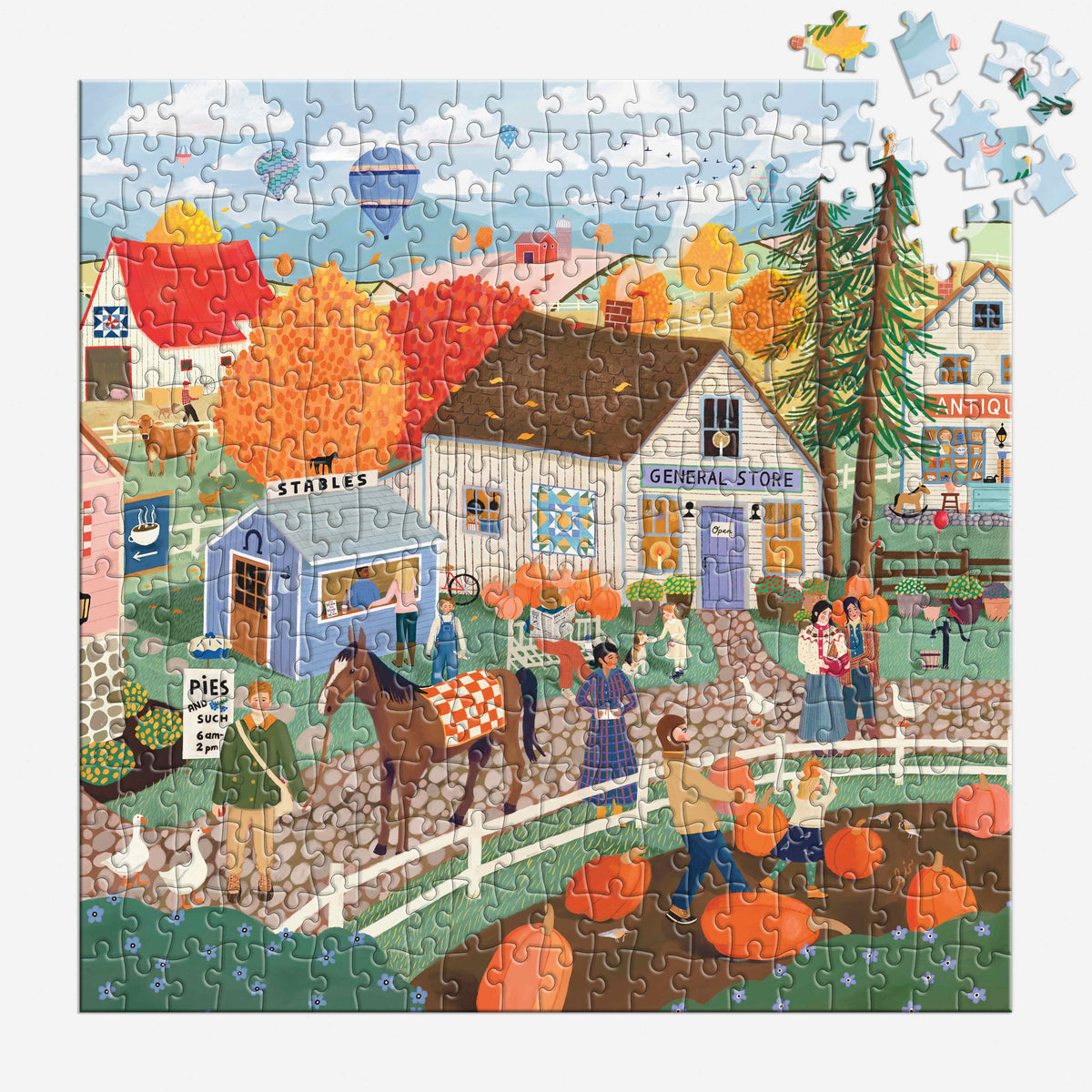 Galison Autumn Square Puzzle - 300pc Multi-Coloured