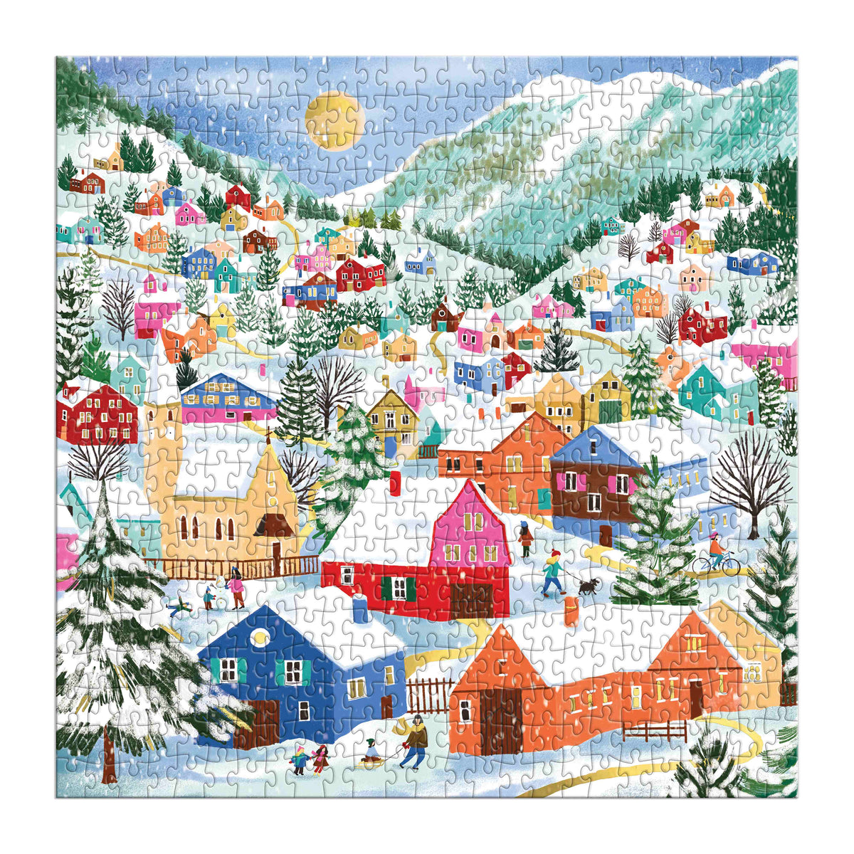 Galison Swiss Alpine Village Foil Puzzle - 500pc Multi-Coloured